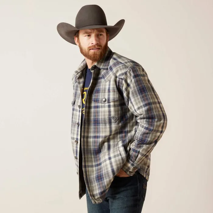 Men Jackets and Vests Ariat Hoover Shirt Jacket Iron Heather