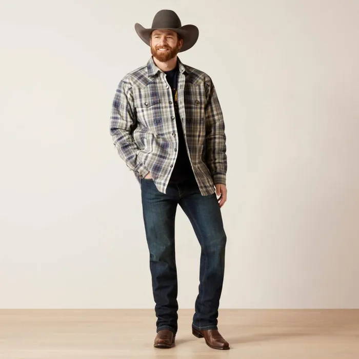 Men Jackets and Vests Ariat Hoover Shirt Jacket Iron Heather Men Jackets and Vests Ariat Hoover Shirt Jacket Iron Heather