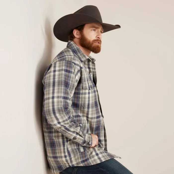 Men Jackets and Vests Ariat Hoover Shirt Jacket Iron Heather Men Jackets and Vests Ariat Hoover Shirt Jacket Iron Heather