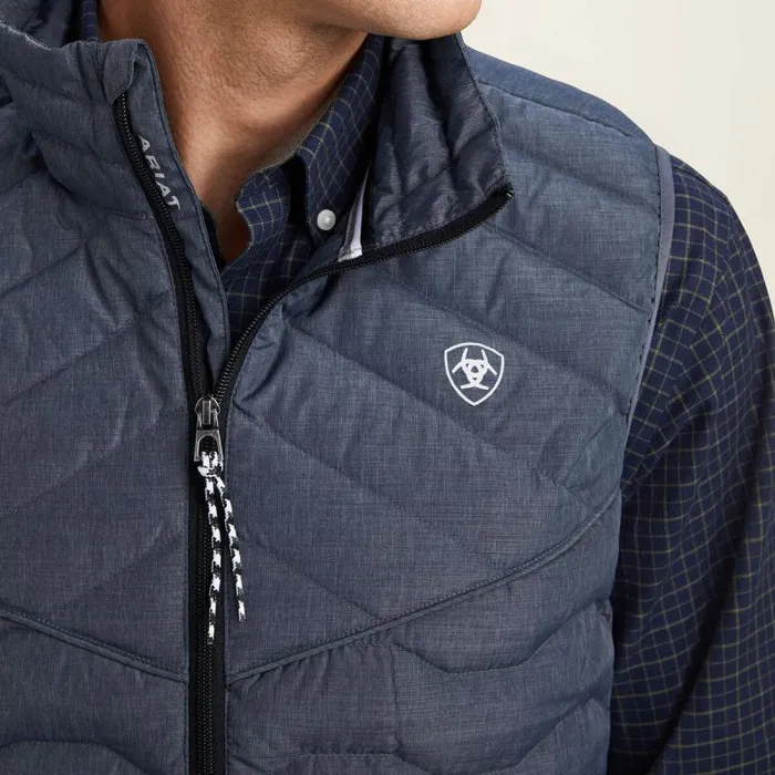 Men Jackets and Vests Ariat Ideal Down Vest Charcoal Heather