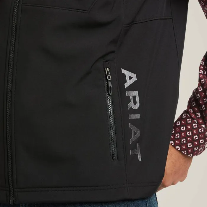 Men Jackets and Vests Ariat Logo 20 Patriot Softshell Vest Black Men Jackets and Vests Ariat Logo 20 Patriot Softshell Vest Black