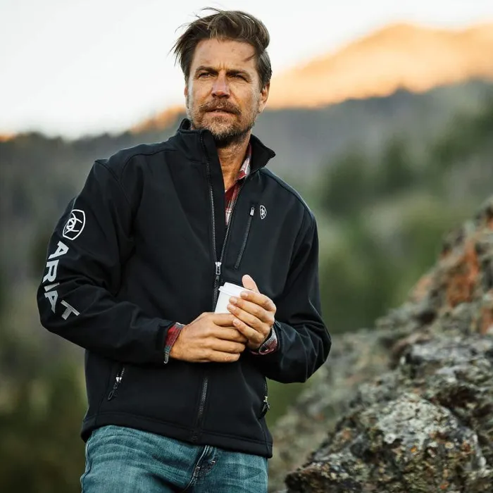 Men Jackets and Vests Ariat Logo 20 Softshell Jacket Black Men Jackets and Vests Ariat Logo 20 Softshell Jacket Black