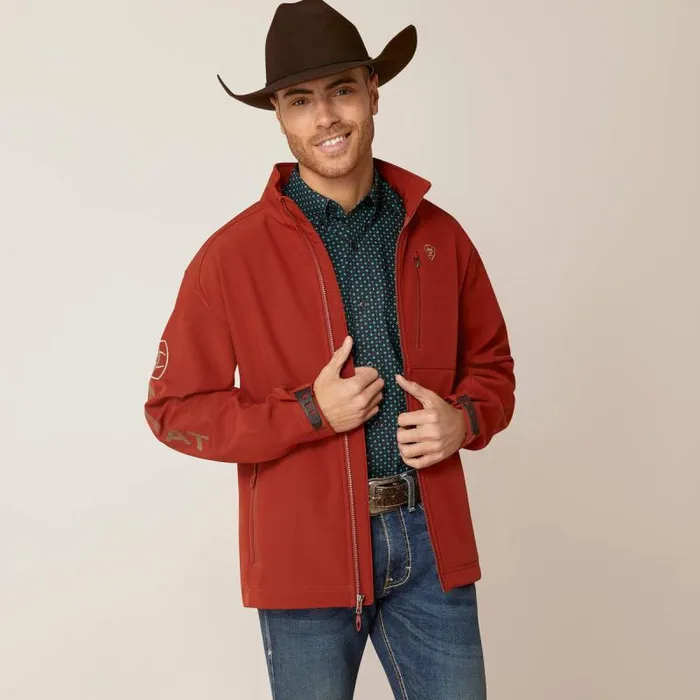 Men Jackets and Vests Ariat Logo 20 Softshell Jacket Koa Wood
