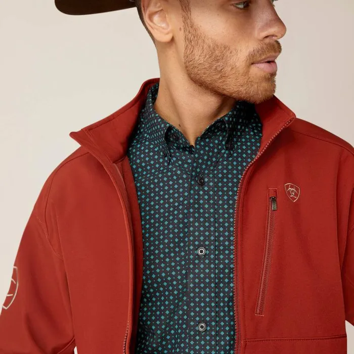 Men Jackets and Vests Ariat Logo 20 Softshell Jacket Koa Wood