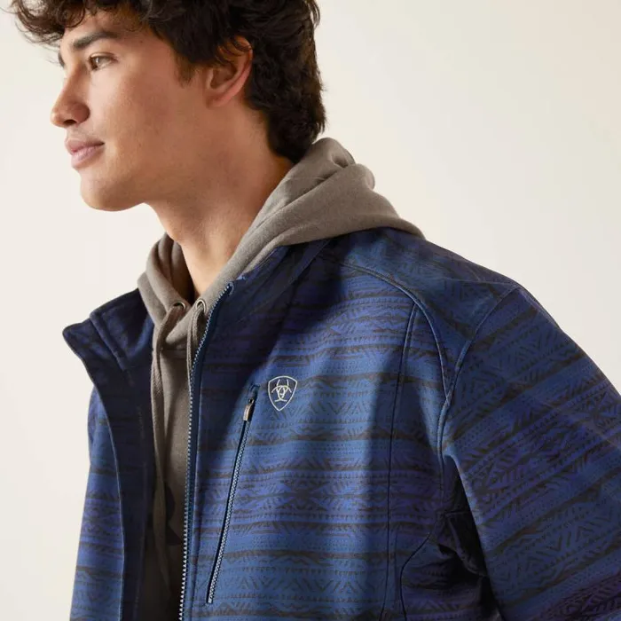 Men Jackets and Vests Ariat Logo 20 Softshell Jacket Midsummer Nightrock Climb