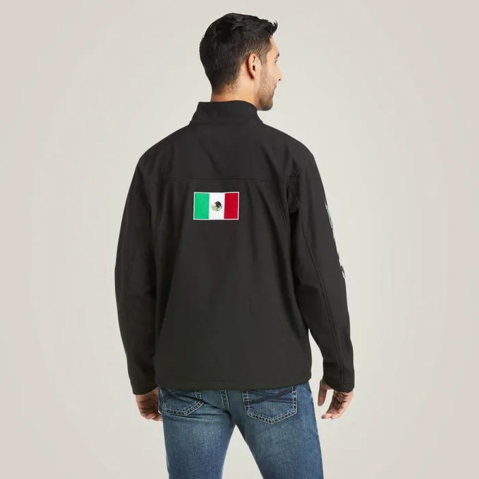 Men Jackets and Vests Ariat New Team Softshell MEXICO Jacket Black