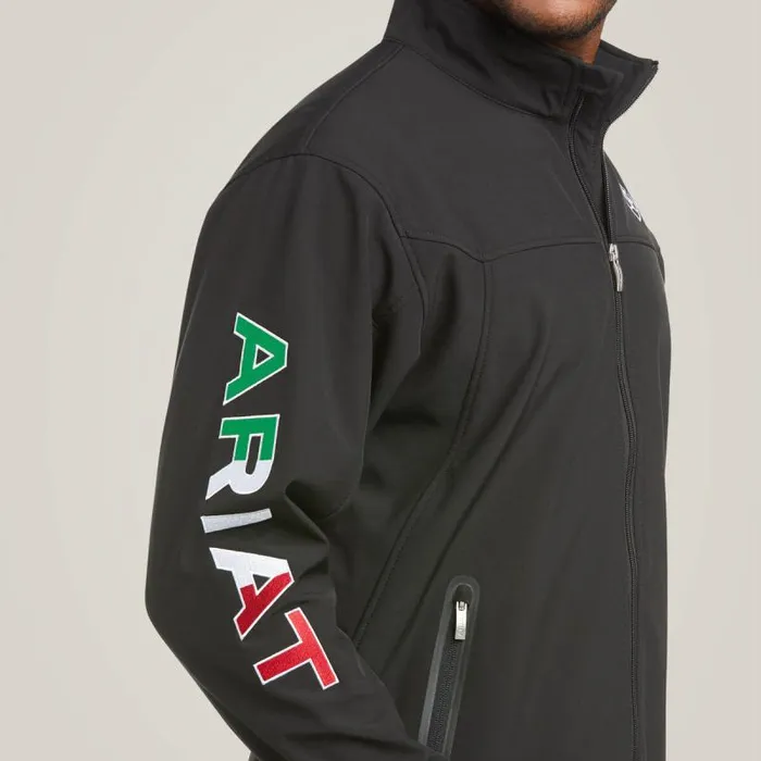 Men Jackets and Vests Ariat New Team Softshell MEXICO Jacket Black