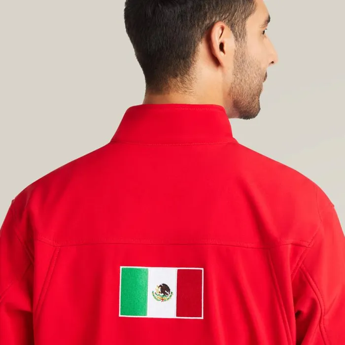 Men Jackets and Vests Ariat New Team Softshell MEXICO Jacket Red Men Jackets and Vests Ariat New Team Softshell MEXICO Jacket Red