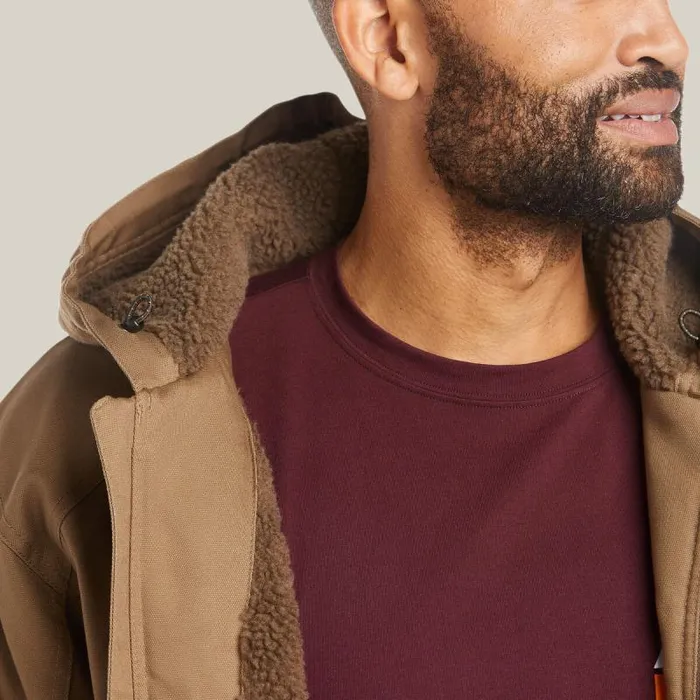 Men Jackets and Vests Ariat Rebar DuraCanvas Jacket Field Khaki
