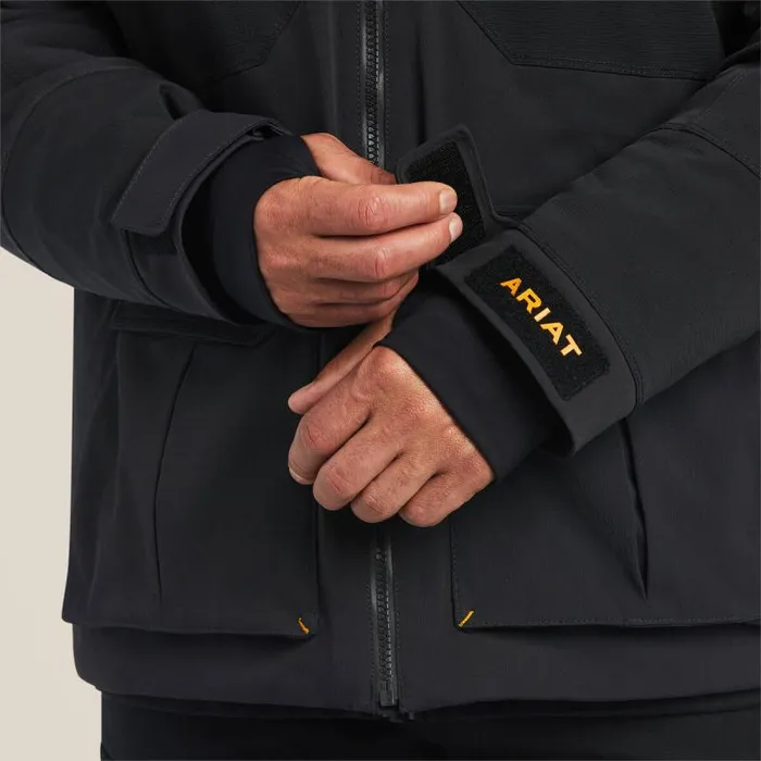 Men Jackets and Vests Ariat Rebar Polartec Elite Waterproof Insulated Jacket Black