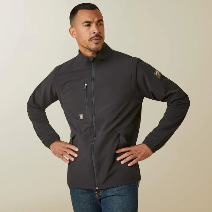 Men Jackets and Vests Ariat Rebar Weatherproof Convertible Jacket Black