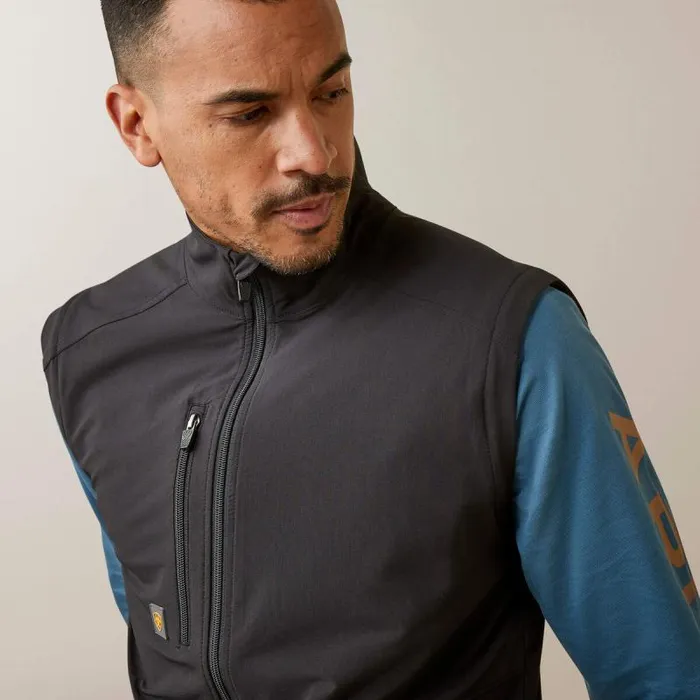 Men Jackets and Vests Ariat Rebar Weatherproof Convertible Jacket Black Men Jackets and Vests Ariat Rebar Weatherproof Convertible Jacket Black