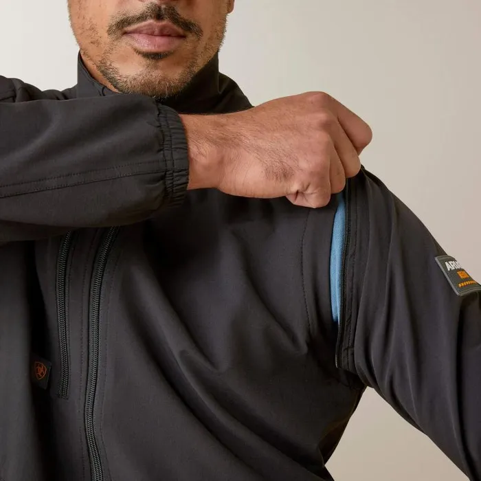 Men Jackets and Vests Ariat Rebar Weatherproof Convertible Jacket Black Men Jackets and Vests Ariat Rebar Weatherproof Convertible Jacket Black