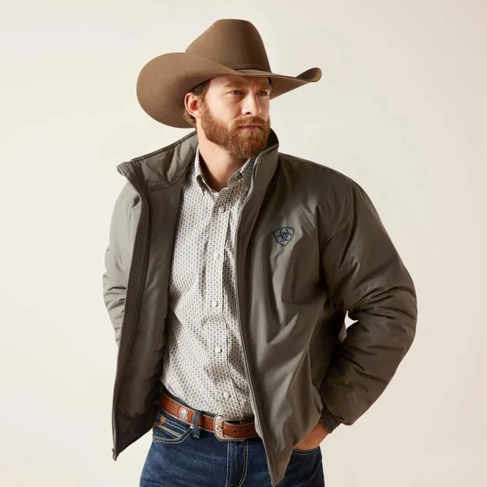 Men Jackets and Vests Ariat Team Insulated Jacket Jetty Grey