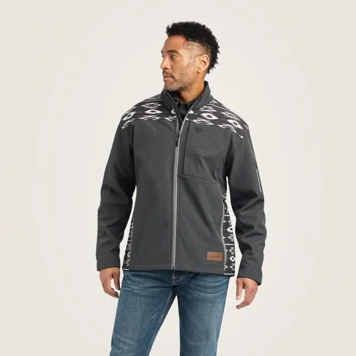 Men Jackets and Vests Ariat Vernon 20 Chimayo Softshell Jacket Charcoal