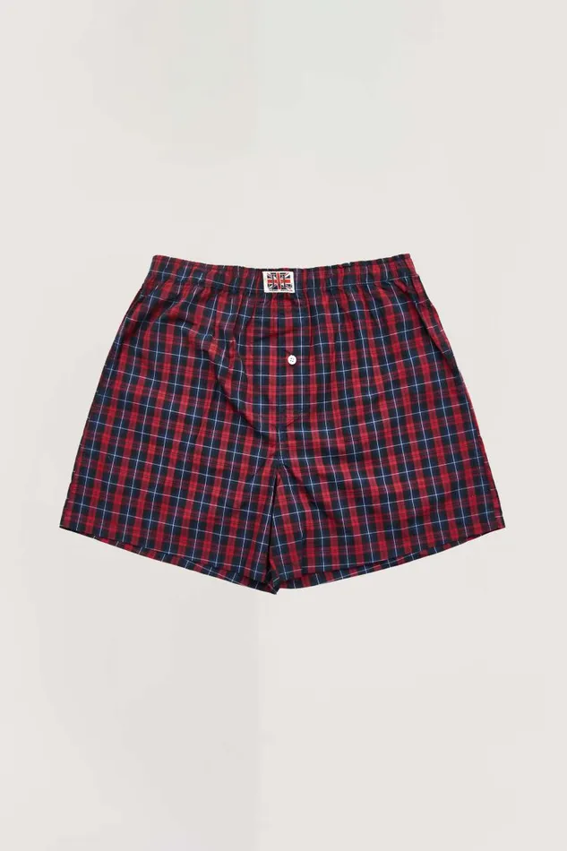 Men Jaded London Accessories Red Tartan Boxer Short