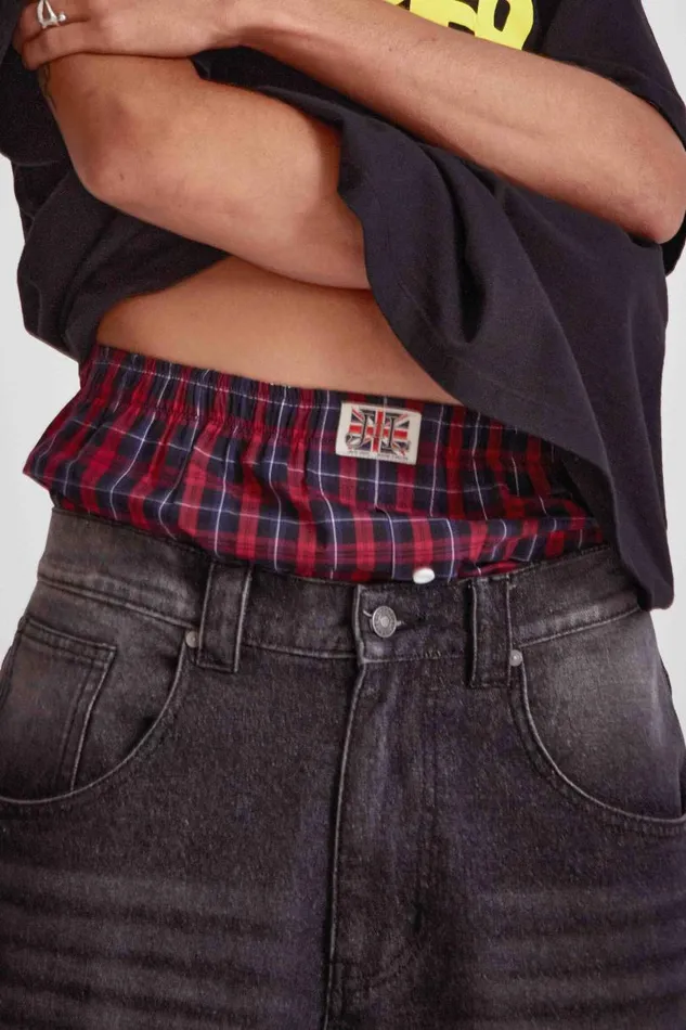 Men Jaded London Accessories Red Tartan Boxer Short