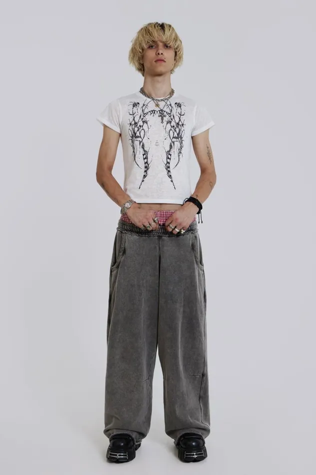 Men Jaded London Basics Chrome Wash Monster Joggers