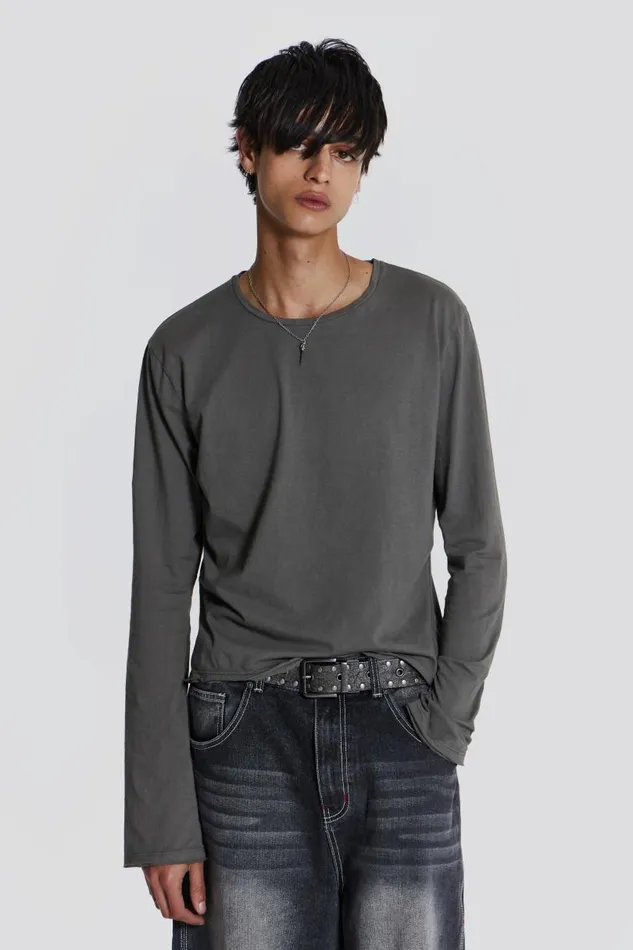 Men Jaded London Basics Fade Long Sleeve