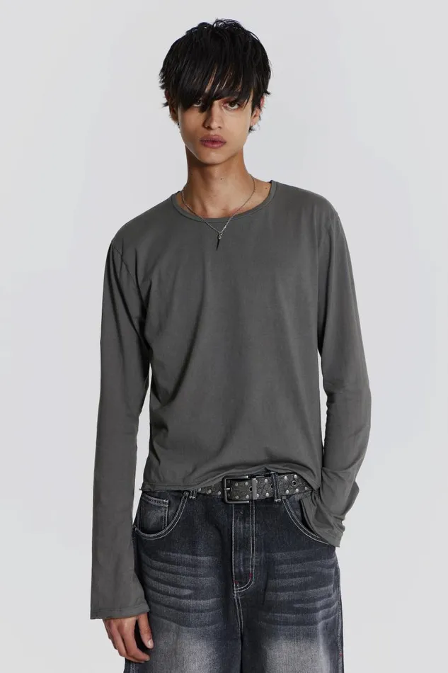 Men Jaded London Basics Fade Long Sleeve