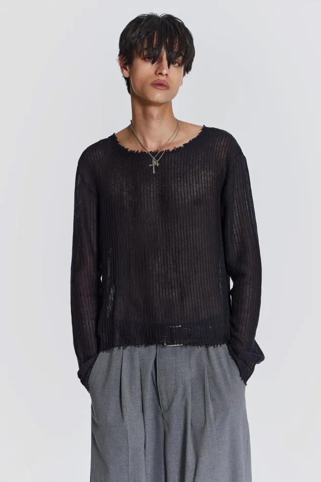 Men Jaded London Basics Ghost Long Sleeve