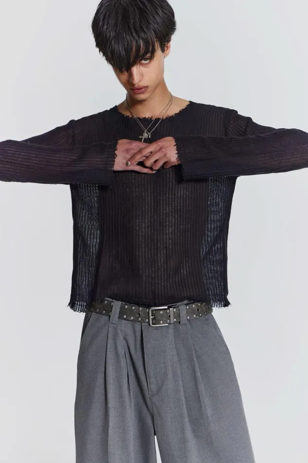Men Jaded London Basics Ghost Long Sleeve