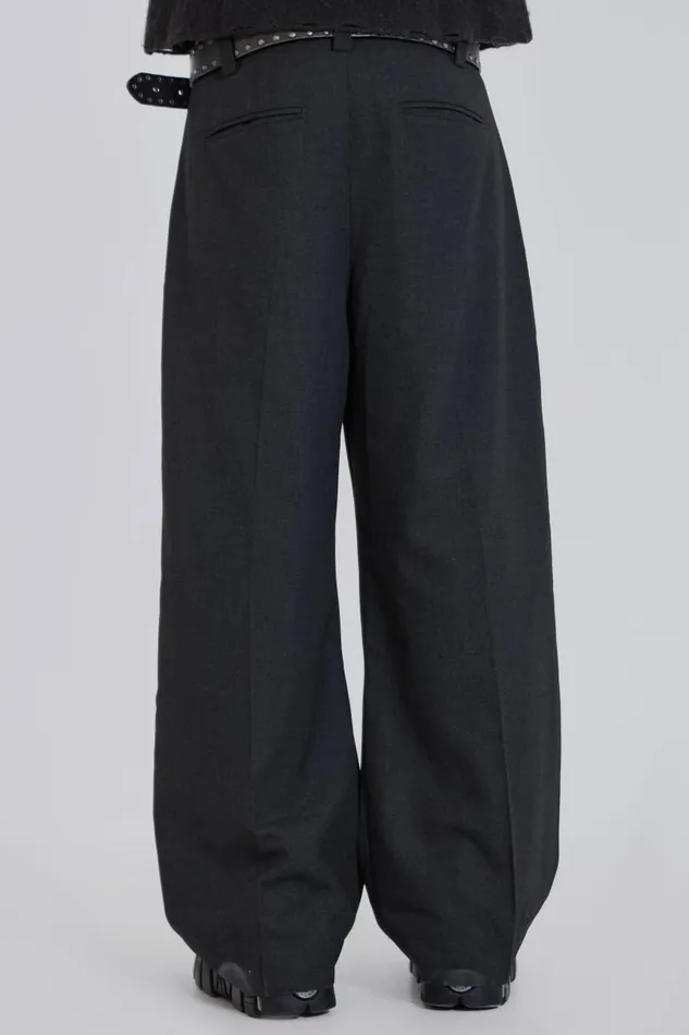 Men Jaded London Basics Goliath Charcoal Suit Pant