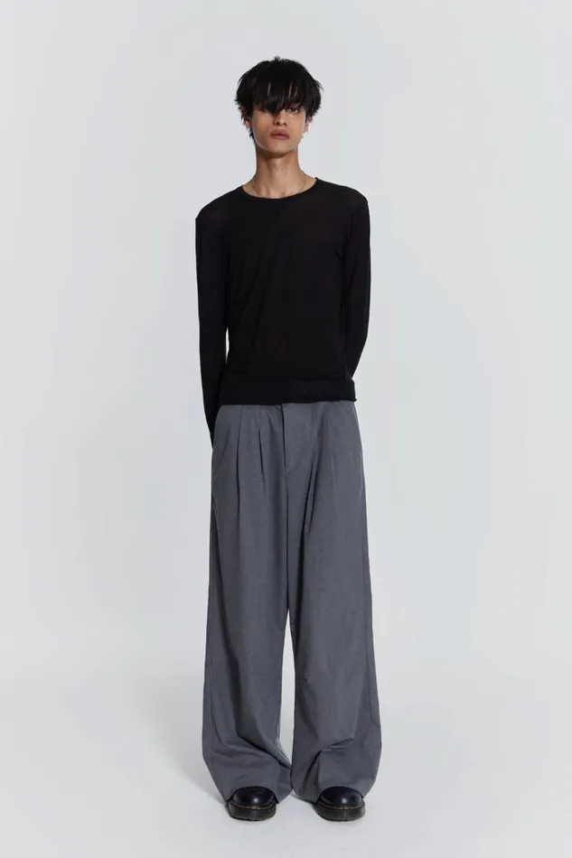Men Jaded London Basics Goliath Grey Suit Pant