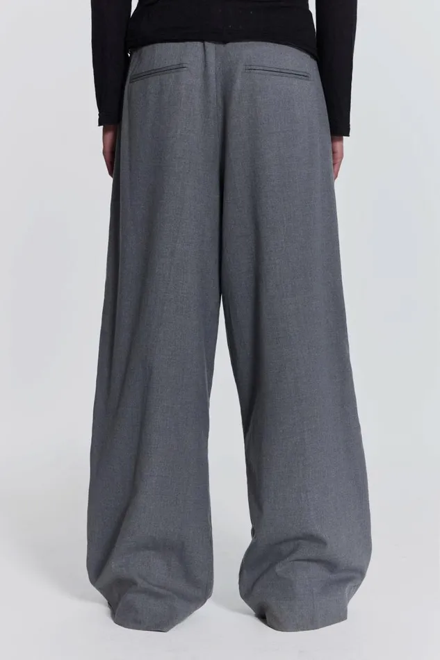 Men Jaded London Basics Goliath Grey Suit Pant