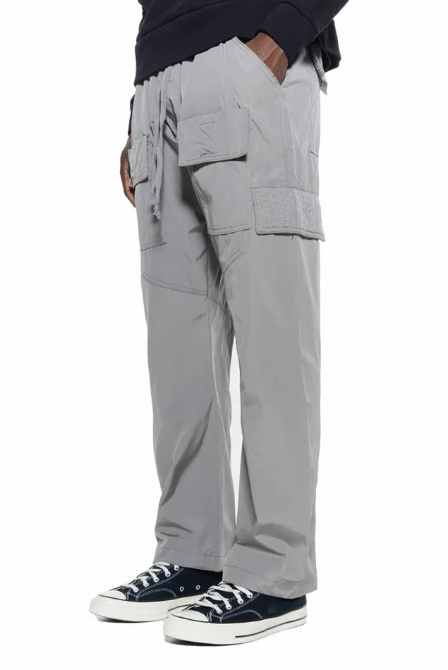 Men Jaded London Cargo Pants Ash Grey Trail Cargo Trousers