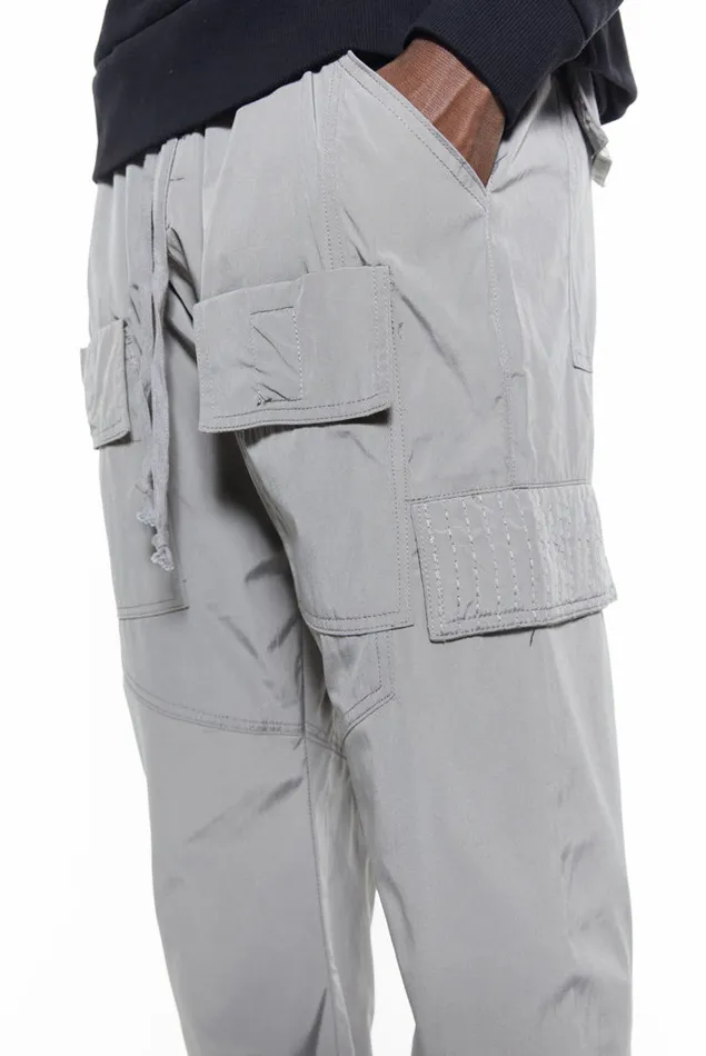 Men Jaded London Cargo Pants Ash Grey Trail Cargo Trousers