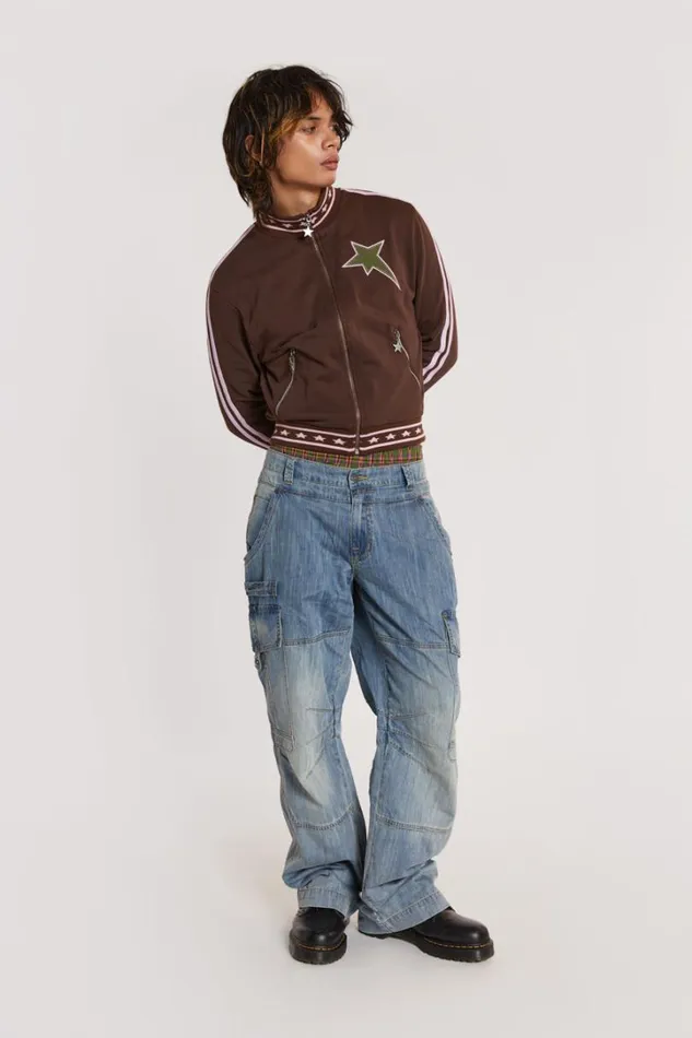 Men Jaded London Denim and Jeans Blue Millennium Cargo Jeans