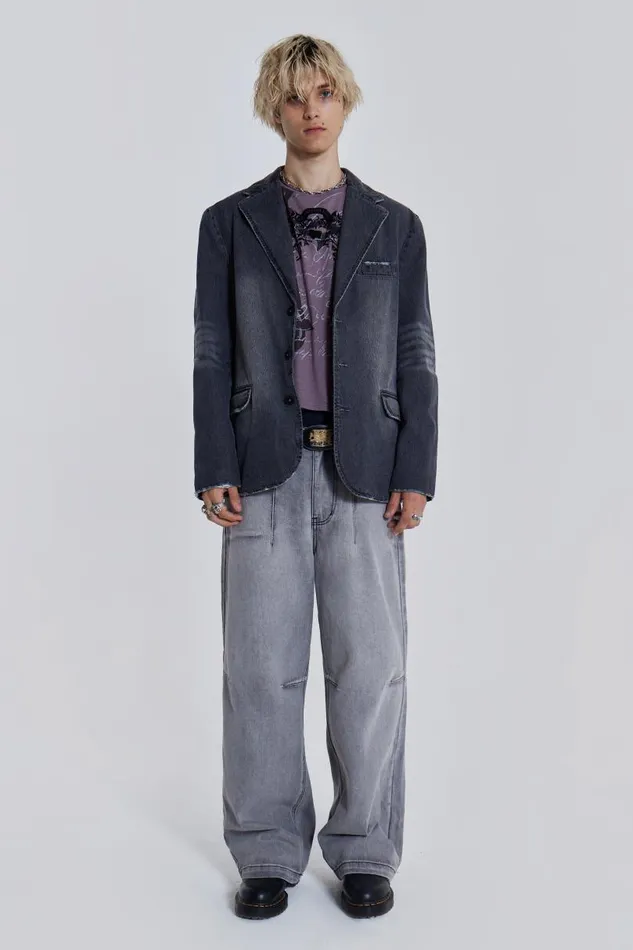 Men Jaded London Denim and Jeans Flint Blazer