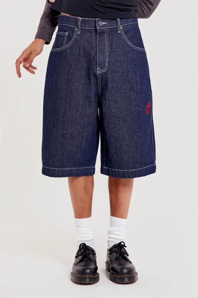 Men Jaded London Denim and Jeans Jumbo Denim Jorts