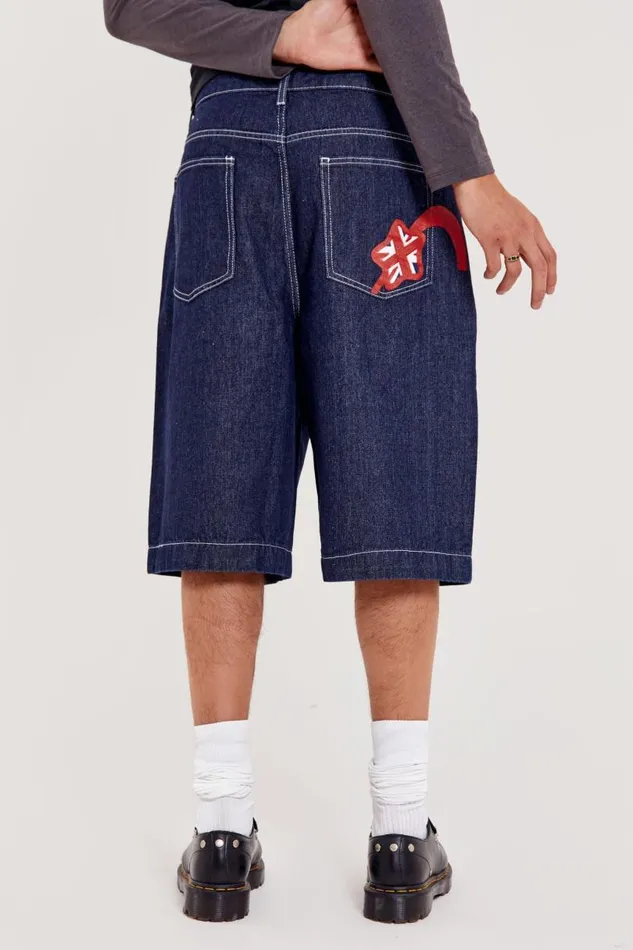 Men Jaded London Denim and Jeans Jumbo Denim Jorts