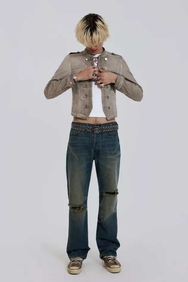 Men Jaded London Denim and Jeans Rebel Jacket