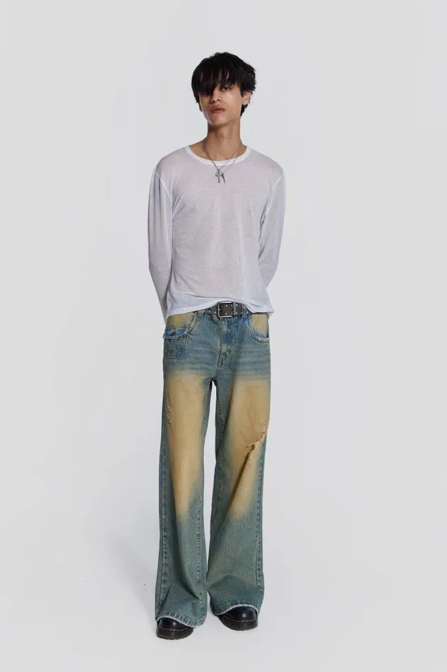 Men Jaded London Denim and Jeans Sand Wash Blaze Jean