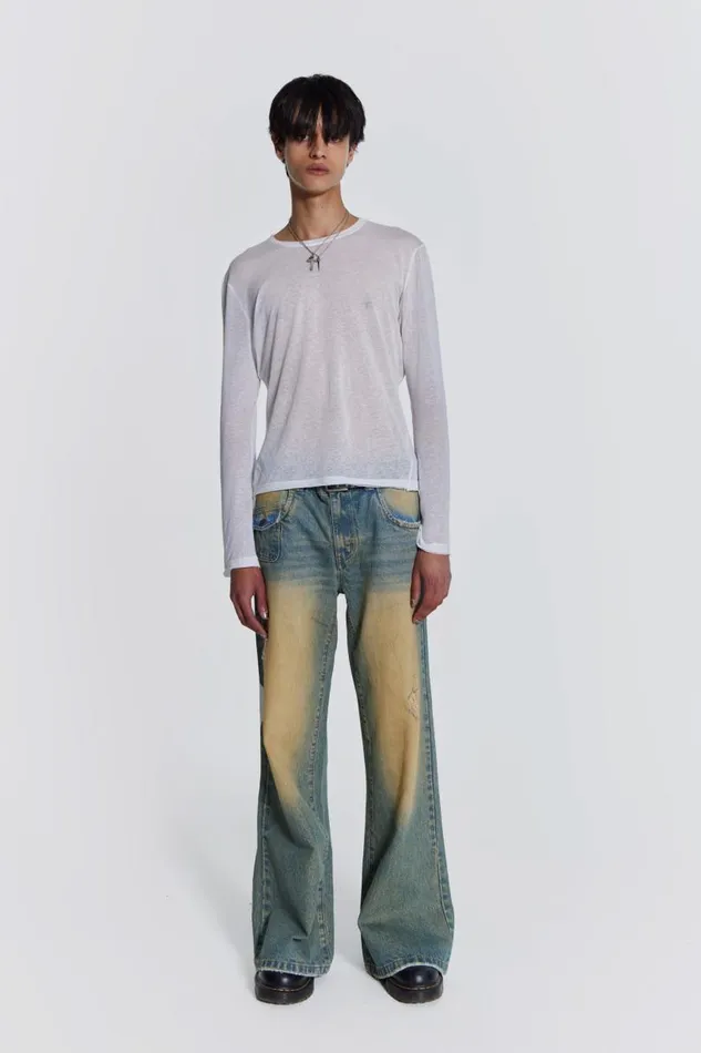 Men Jaded London Denim and Jeans Sand Wash Blaze Jean