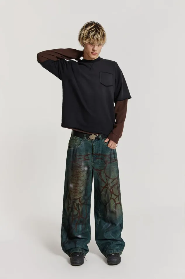 Men Jaded London Denim and Jeans Through The Trees Baggy Jeans