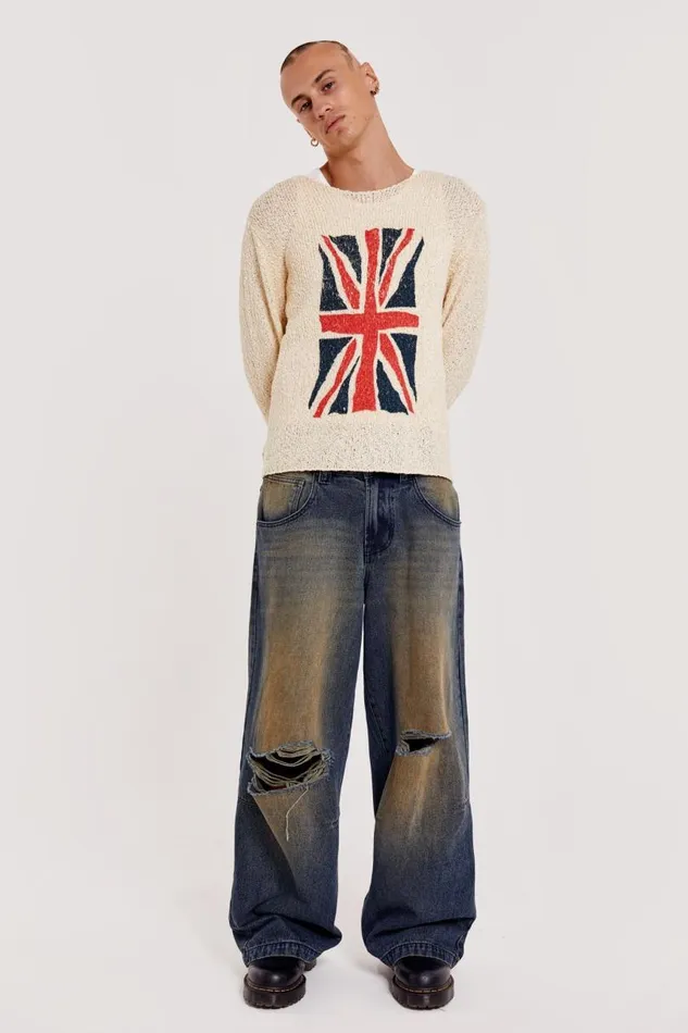 Men Jaded London Knitwear Albion Jumper