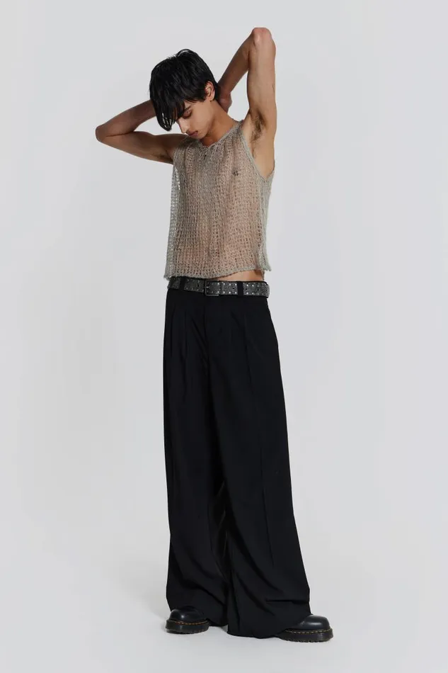Men Jaded London Knitwear Dust Knit Tank