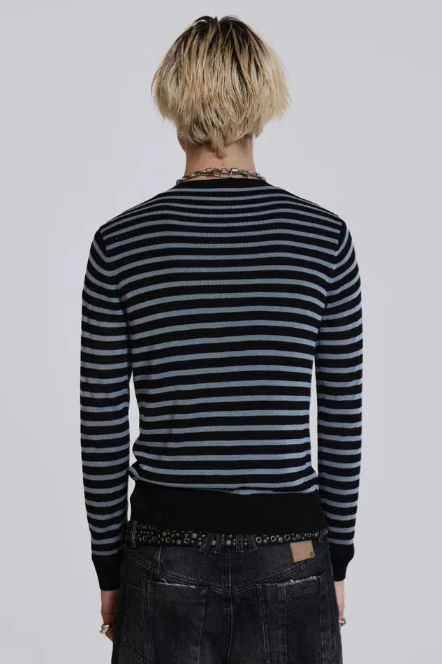 Men Jaded London Knitwear Sid Stripe Cardigan