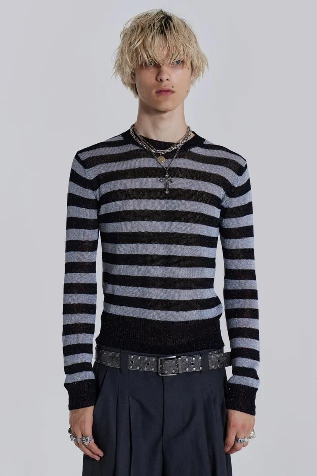 Men Jaded London Knitwear Sterling Stripe Knit