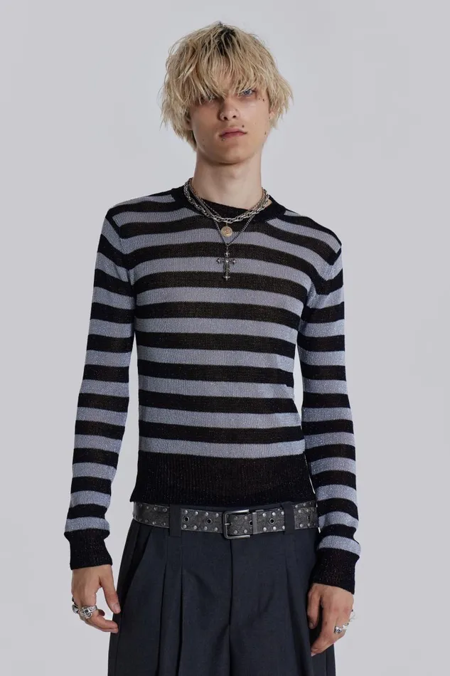Men Jaded London Knitwear Sterling Stripe Knit