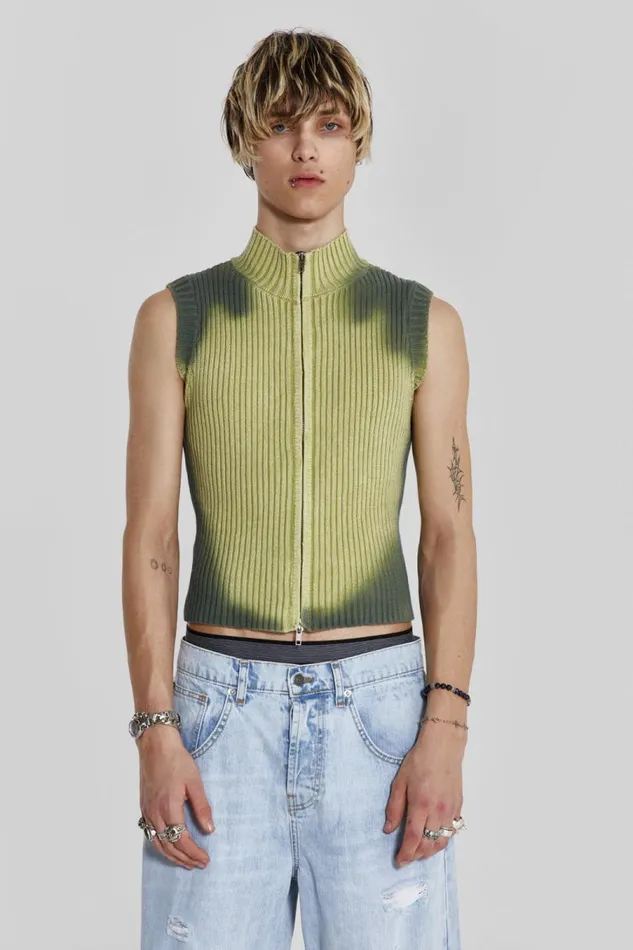 Men Jaded London Knitwear Toxic Vest