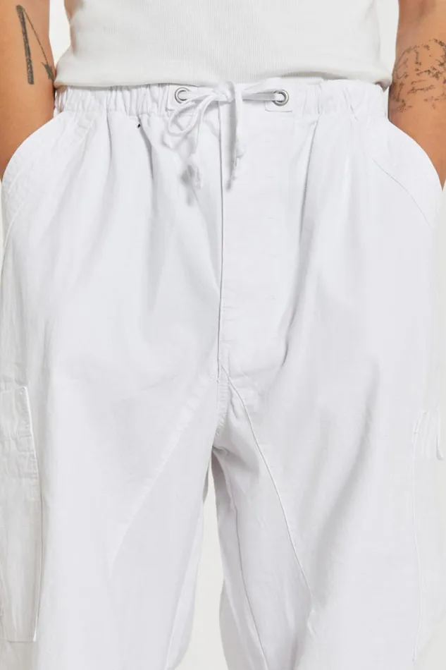 Men Jaded London Parachute Pants White Parachute Cargo Pants