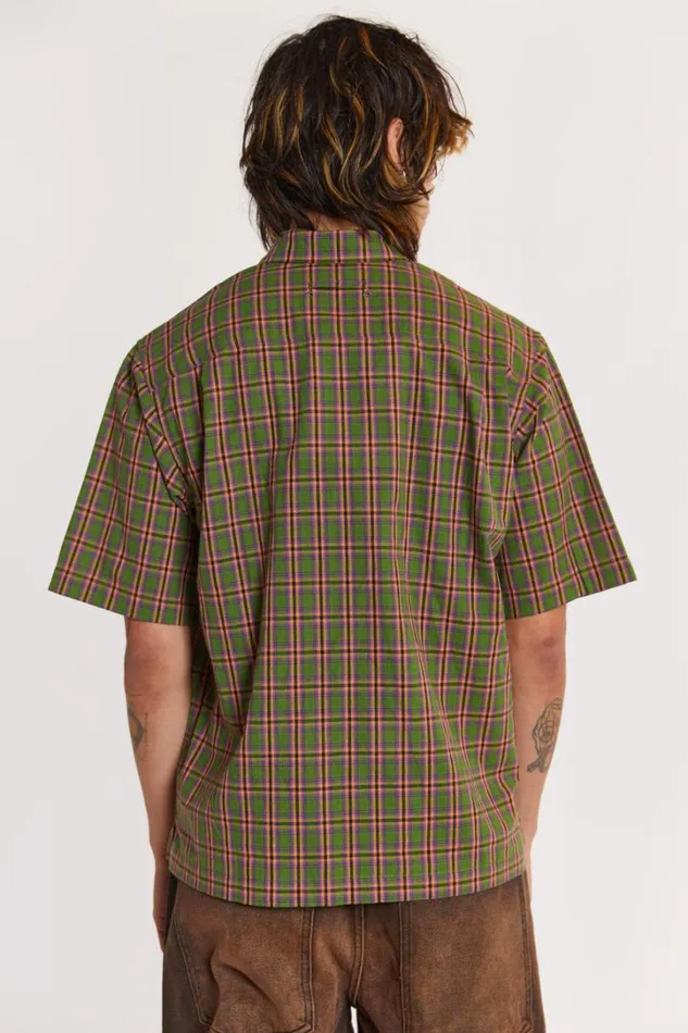 Men Jaded London Shirts Acid Short Sleeve Shirt
