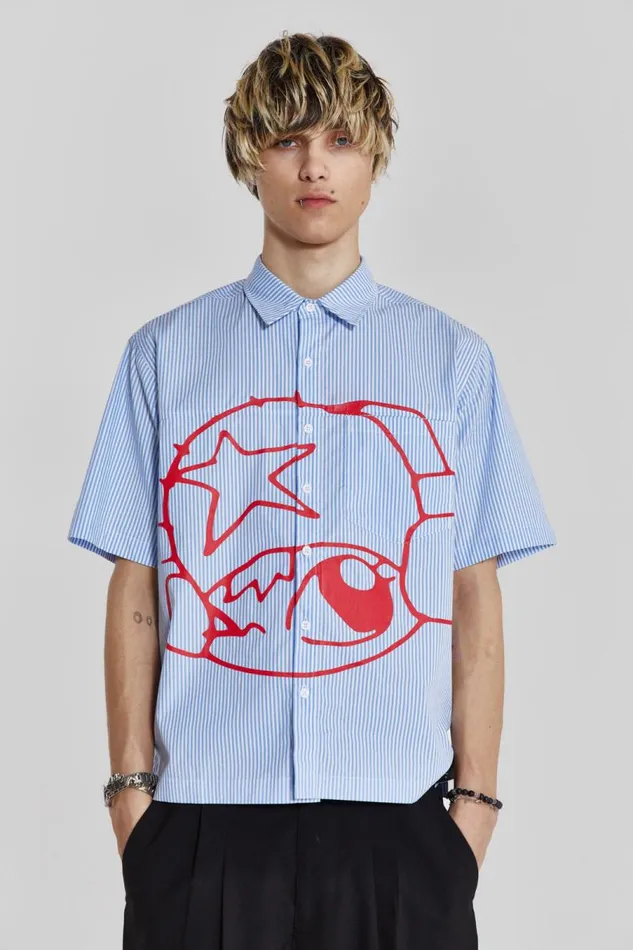 Men Jaded London Shirts Stereo Stripe Shirt