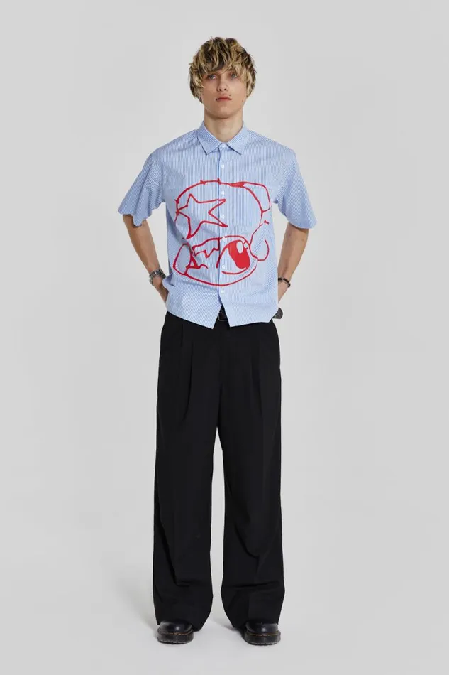 Men Jaded London Shirts Stereo Stripe Shirt
