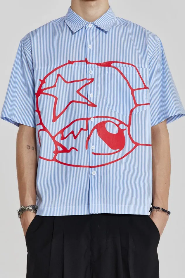 Men Jaded London Shirts Stereo Stripe Shirt